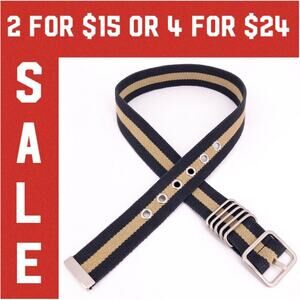 🔴 EXPRESS black & tan canvas belt
